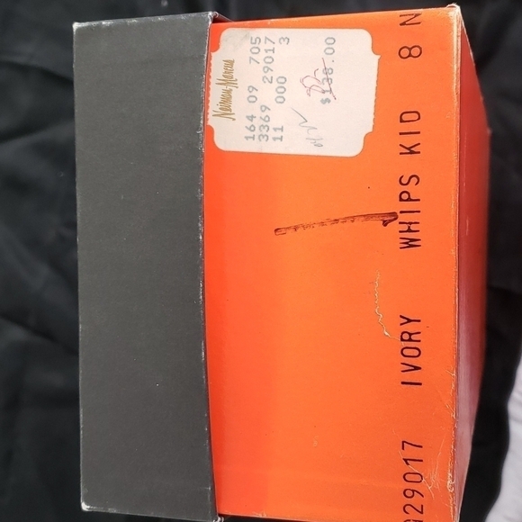 Anne Klein Whips Kid Leather Ivory 1" Heel Flats 8N Snake Look In Original Box - Picture 12 of 14